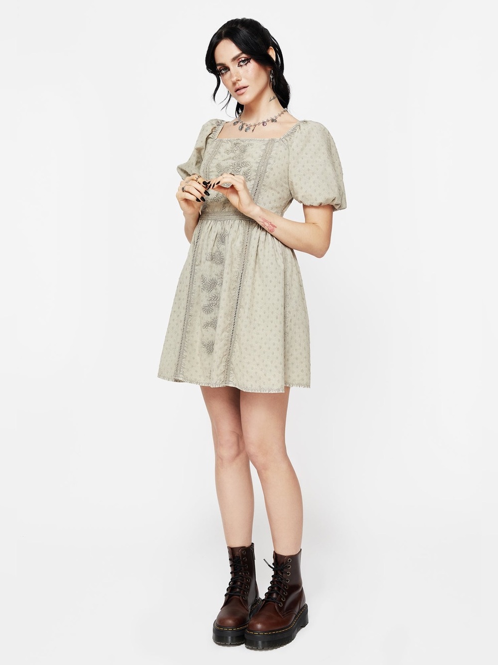 NWT Disturbia Caustic Cotton Frill Mini Dress US 8 / UK 12